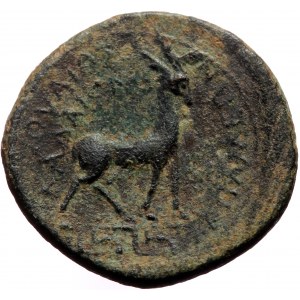 Phrygia, Apameia, AE (Bronze, 16,3 mm, 2,89 g), in the name of Germanicus, father of Gaius, 14-19.