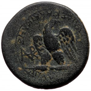 Phrygia, Apameia, Tiberius (14-37), AE (Bronze, 20,1 mm, 6,03 g), struck under magistrate Gaios Ioulios Kallikles.