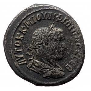 Syria, Antioch, AR Tetradrachm (bronze, 11.16g, 30mm), Philip II, as Augustus (247-249), Issue ΥΠΑ ΤΟ Γ (AD 247)