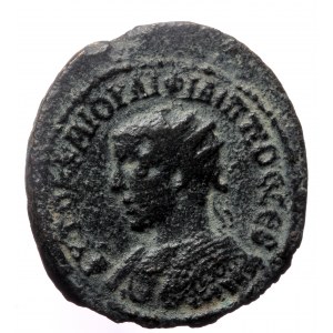 Mesopotamia, Nisibis, AE 29 (bronze, 8.79g, 29mm), Philip II, as Augustus (247-249), Issue AD 247-9