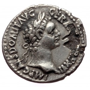 Domitianus (81-96) AR fourree Denarius (Silver, 19mm, 2.22g), Rome, 92/93 AD.
