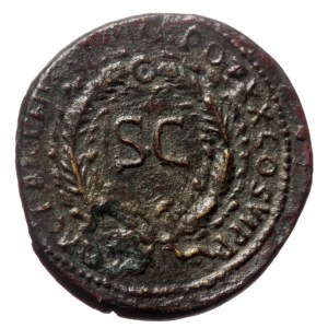 Trajan (98-117) AE semis (Bronze, 24mm, 6.40g) Struck at Rome for circulation in Syria, 116 AD. Obv: IMP CAES NER TRAIAN