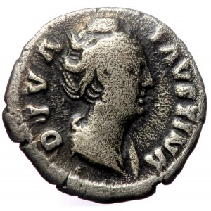 Diva Faustina I (Died 141) AR Denarius (Silver, 2.95g, 18mm) Rome.