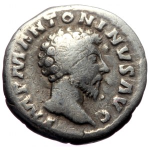 Marcus Aurelius (161-180) AR denarius (Silver, 3.27g, 17mm) Rome, 162-163.