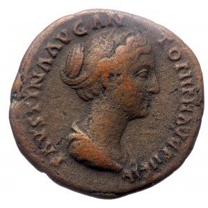 Faustina Junior, wife of Marcus Aurelius, (146-175), AE as (Copper, 28,1 mm, 9,21 g), Rome, 154-152.