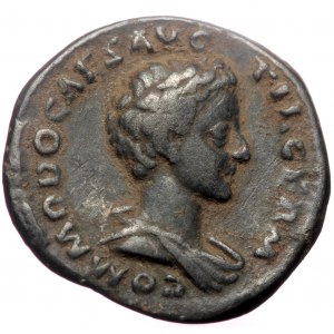 Marcus Aurelius (161-180) for Commodus caesar, AR/Bl denarius (Silver, 18,5 mm, 2,59 g), Roma, 175/6.