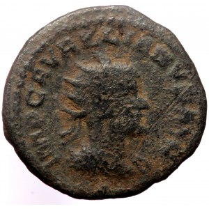 Aurelian (270-275) and Vabalathus BI Radiate (Bronze, 3.34g, 20mm) Antioch, 272-274.