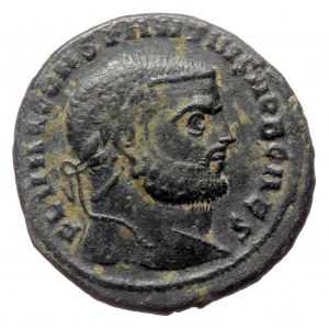 Constantius Chlorus (Caesar, 293-305) AE Follis (Bronze, 9.75g, 26mm), Alexandria, 294 AD.