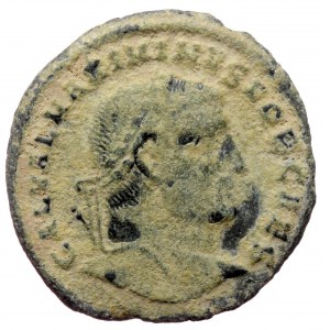 Maximinus II Daia (Caesar, 305-309) AE Follis (Bronze, 5.61g, 25mm) Heraclea, 2. Off, 308/309
