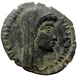 Divus Constantine I (Died 337) Æ nummus (Bronze, 15mm, 1.04g) Nicomedia, under Constantius II and Constans, 347-348.