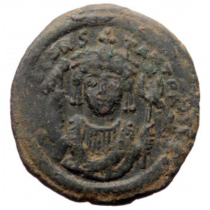 TIBERIUS II Constantine (578-582 AD), Constantinople, AE Follis (Bronze, 16.41g, 37mm) Dated year 5 (578/9)