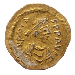 Phocas (602-610) AV tremissis (Gold, 1.47g, 16mm) Constantinople, 602-610.