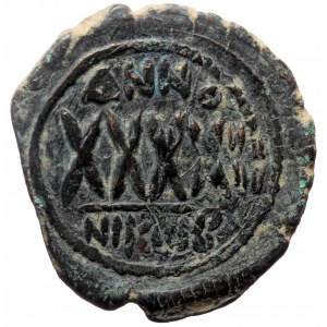 Phocas, (602-610 AD) Nikomedia, AE Follis (Bronze, 11.57g, 33mm)