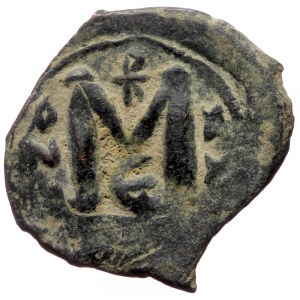 Heraclius (610-641), Heraclius Constantine and Heraclonas AE Follis (Bronze, 5.31g, 26mm) Constantinople.