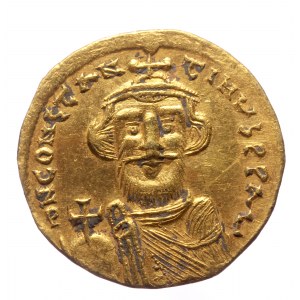 CONSTANS II (641-668). AV Solidus (Gold, 4.39g, 20mm) Constantinople.