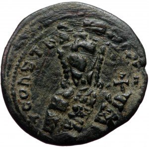 Constantine VII Porphyrogenitus (913-959) AE Follis (Bronze, 27mm, 7.51g) Constantinople, 945-950.