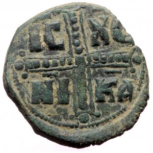 Anonymous, attributed to Michael IV (1034-1041) AE Follis (Bronze, 9.48g, 27mm) Constantinople
