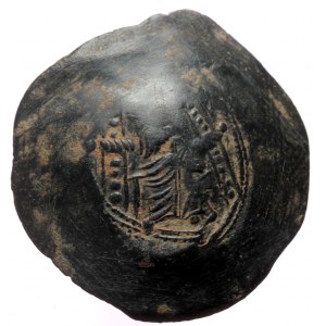 John II Comnenus (1118-1143) BI Aspron Trachy (Bronze, 3.16g, 28mm) Thessalonica.