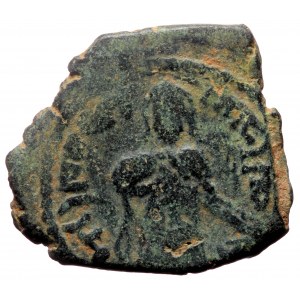 Islamic, Umayyad Caliphate, (Arab-Byzantine coinage) 'Abd al-Malik ibn Marwan (AH 65-86 / AD 685-705) Æ Fals (Bronze, 23