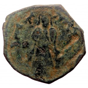 Islamic, Umayyad Caliphate (Arab-Byzantine coinage) 'Abd al-Malik ibn Marwan (AH 65-86 / AD 685-705). Æ Fals (Bronze, 2