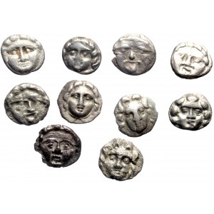 10 Greek AR coins (Silver, total weight:1.82g, 7.88g)