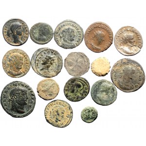 16 ancient AR and BL coins (Bronze, total weight: 46.21g)