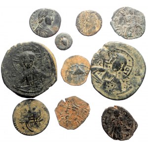 9 Ancient AE coins (Bronze, total weight: 39.29g)