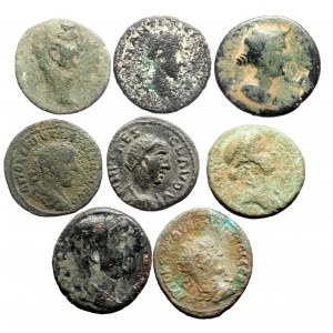 8 Roman Provincial AE coins (Bronze, total weight: 79.01g)