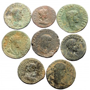 8 Roman Provincial AE coins (Bronze, total weight: 114.73g)