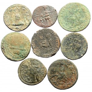 8 Roman Provincial AE coins (Bronze, total weight: 114.73g)