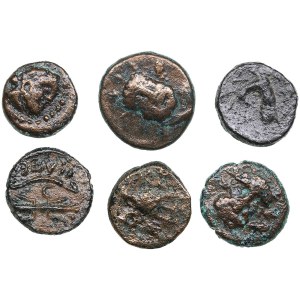 Greek Æ coins 12-15mm (6)