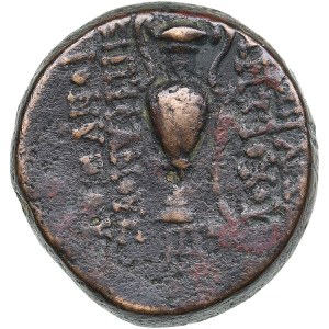 Seleukid Empire, Probably Apameia on the Axios (Orontes) mint. Æ 21mm - Antiochos VI Dionysos (144-142 BC)