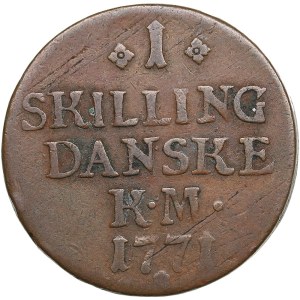 Norway 1 Skilling 1771 KM - Christian VII (1766-1808)
