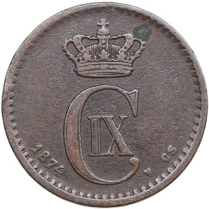 Denmark 1 Øre 1874 CS - Christian IX (1863-1906)
