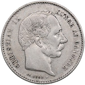 Denmark 1 Krone 1892 - Christian IX (1863-1906)