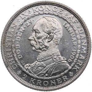 Denmark 2 Kroner 1906 - Frederick VIII (1906-1912) - Death of Christian IX and coronation of Frederick VIII