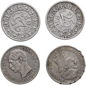 Denmark 25 Øre 1907, 1911 (4)