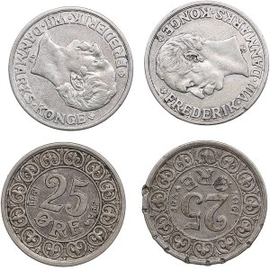 Denmark 25 Øre 1907, 1911 (4)