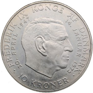 Denmark 10 Kroner 1972 - Margrethe II (1972- ) - Death of Frederik IX and Accession of Margrethe II