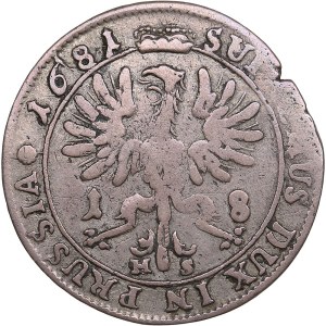 Germany Brandenburg, Prussia 18 Groschen 1681 HS - Friedrich Wilhelm (1640-1688)