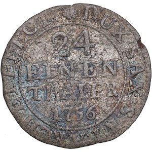 Germany, Saxony 1/24 Taler 1756 FWoF