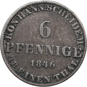 Germany, Hannover 6 Pfennige 1846 - Ernst August (1837-1851)