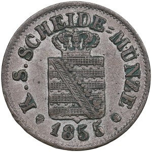 Germany, Saxony 1/2 Neugroschen, 5 Pfennig 1855 F