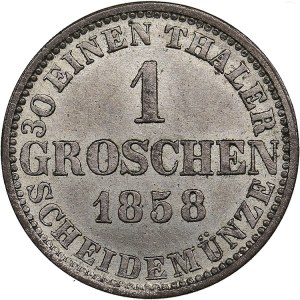 Germany, Hannover 1 Groschen 1858 B - Georg V (1851-1866)