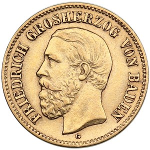 Germany, Baden 5 Mark 1877 G - Friedrich I (1852-1907)