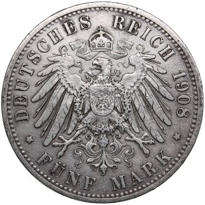 Germany, Prussia 5 Mark 1908 A - Wilhelm II (1888-1918)