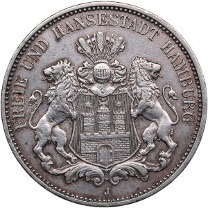 Germany, Hamburg 3 Mark 1909 J