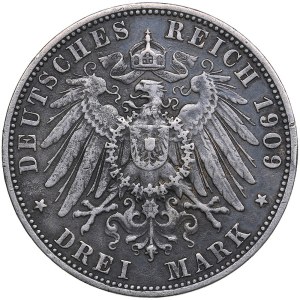 Germany, Prussia 3 Mark 1909 A - Wilhelm II (1888-1918)