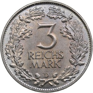 Germany, Weimar Republic 3 Reichsmark 1925 D