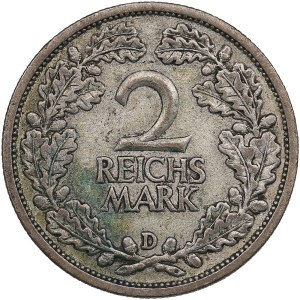 Germany, Weimar Republic 2 Reichsmark 1931 D